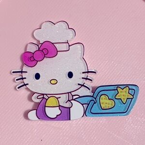 6x$15. Hello Kitty Chef Hair Clip - Pink and Blue